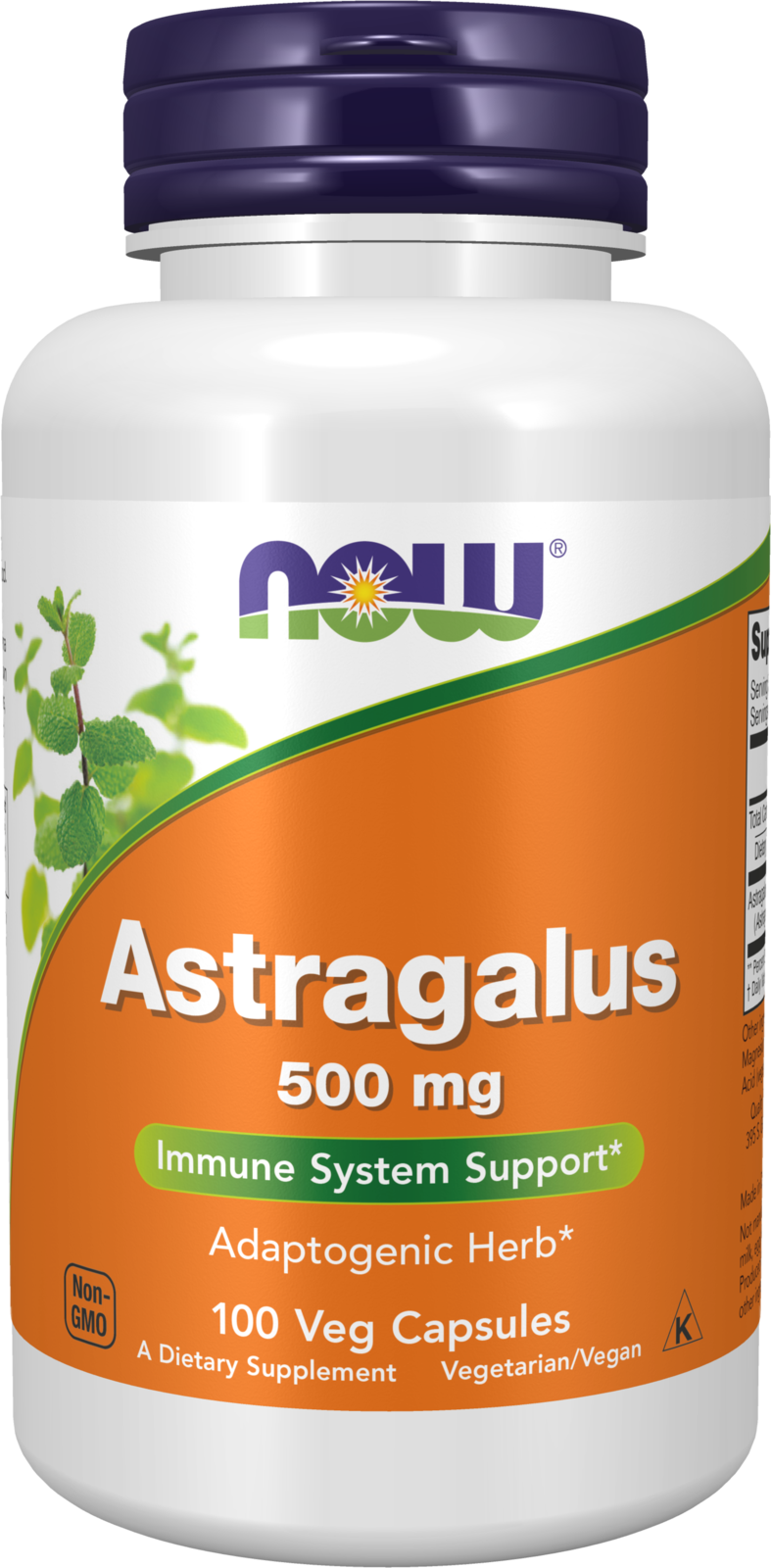 NOW Supplements, Astragalus 500 mg, Immune System Support*, 100 Caps — product image
