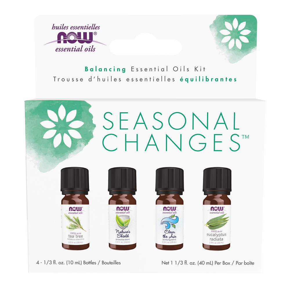 NOW Essential Oils, Seasonal Changes Balancing Aromatherapy Kit, 4x 10mL — product image
