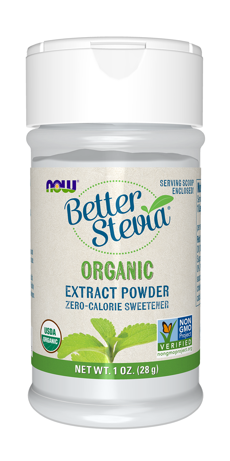 NOW BetterStevia® Organic Zero-Calorie Extract Powder, 1 oz — product image