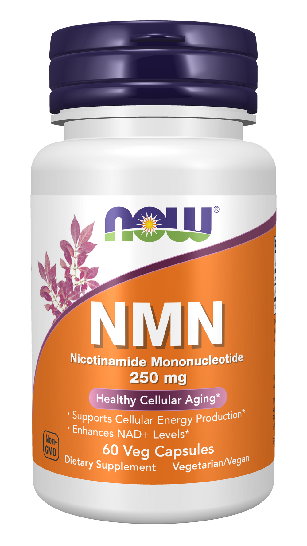 NOW Supplements, NMN 250 mg, Supports Healthy Aging*, 60 Veg Caps — product image