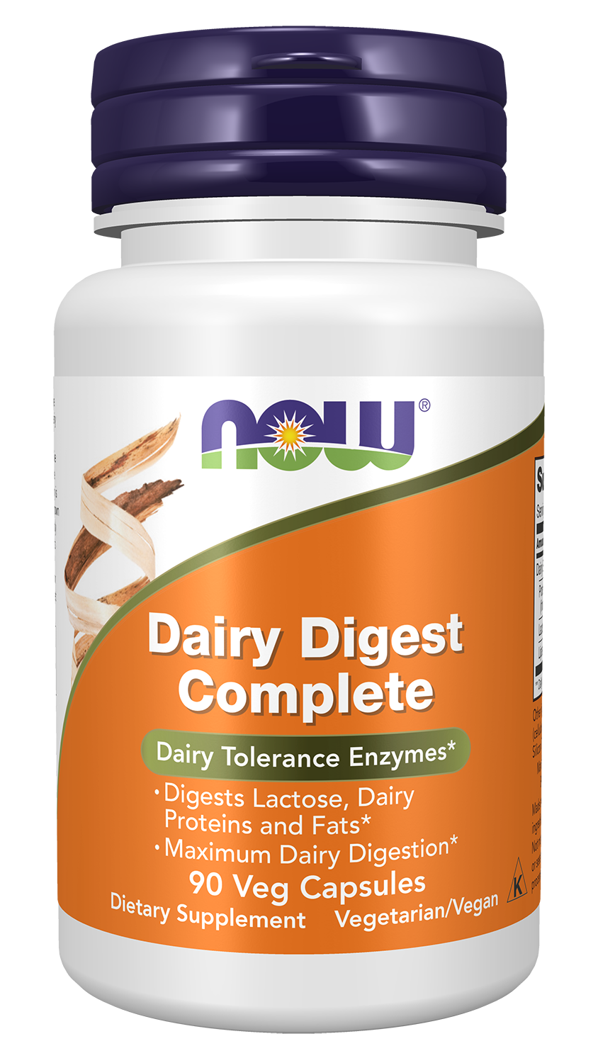 NOW Supplements, Dairy Digest Complete, Digests Lactose*, 90 Veg Caps — product image