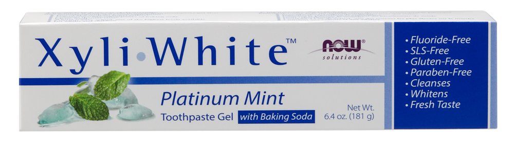 NOW Solutions, Xyliwhite™ Toothpaste Gel, Platinum Mint, 6.4 oz — product image