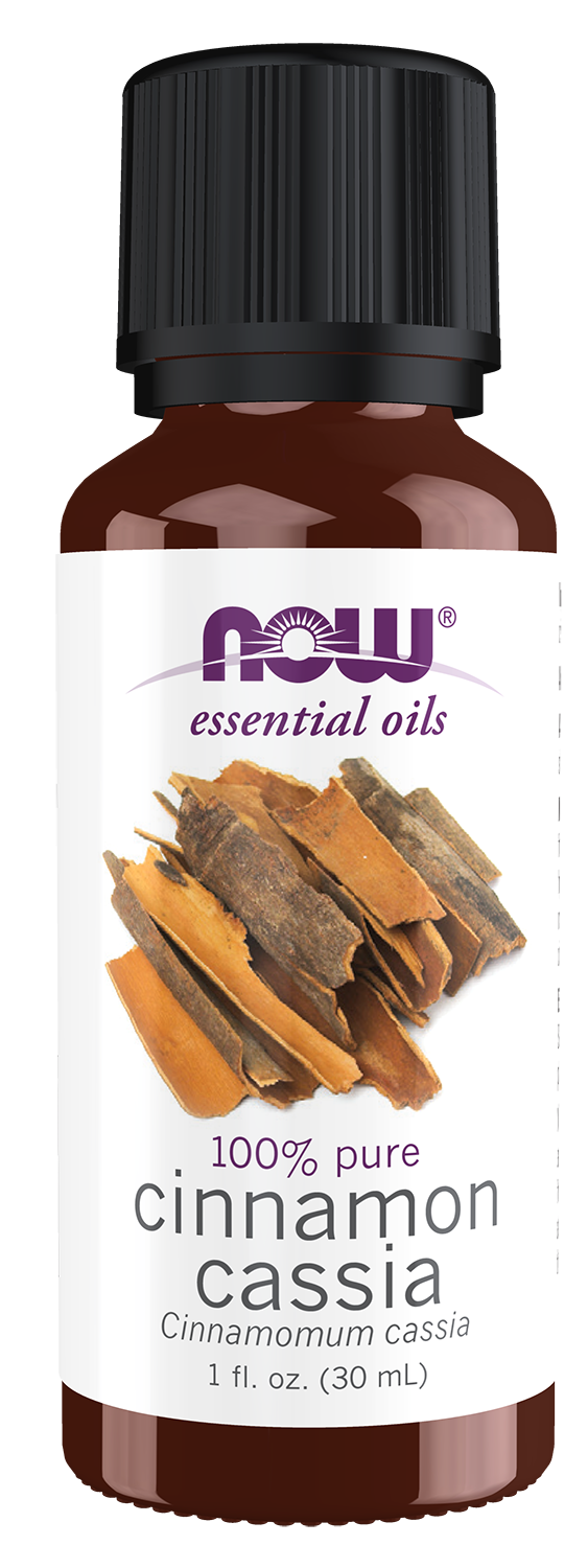 NOW Essential Oils, Cinnamon Cassia Oil, Undiluted, Steam Dist., 1 fl. oz — product image