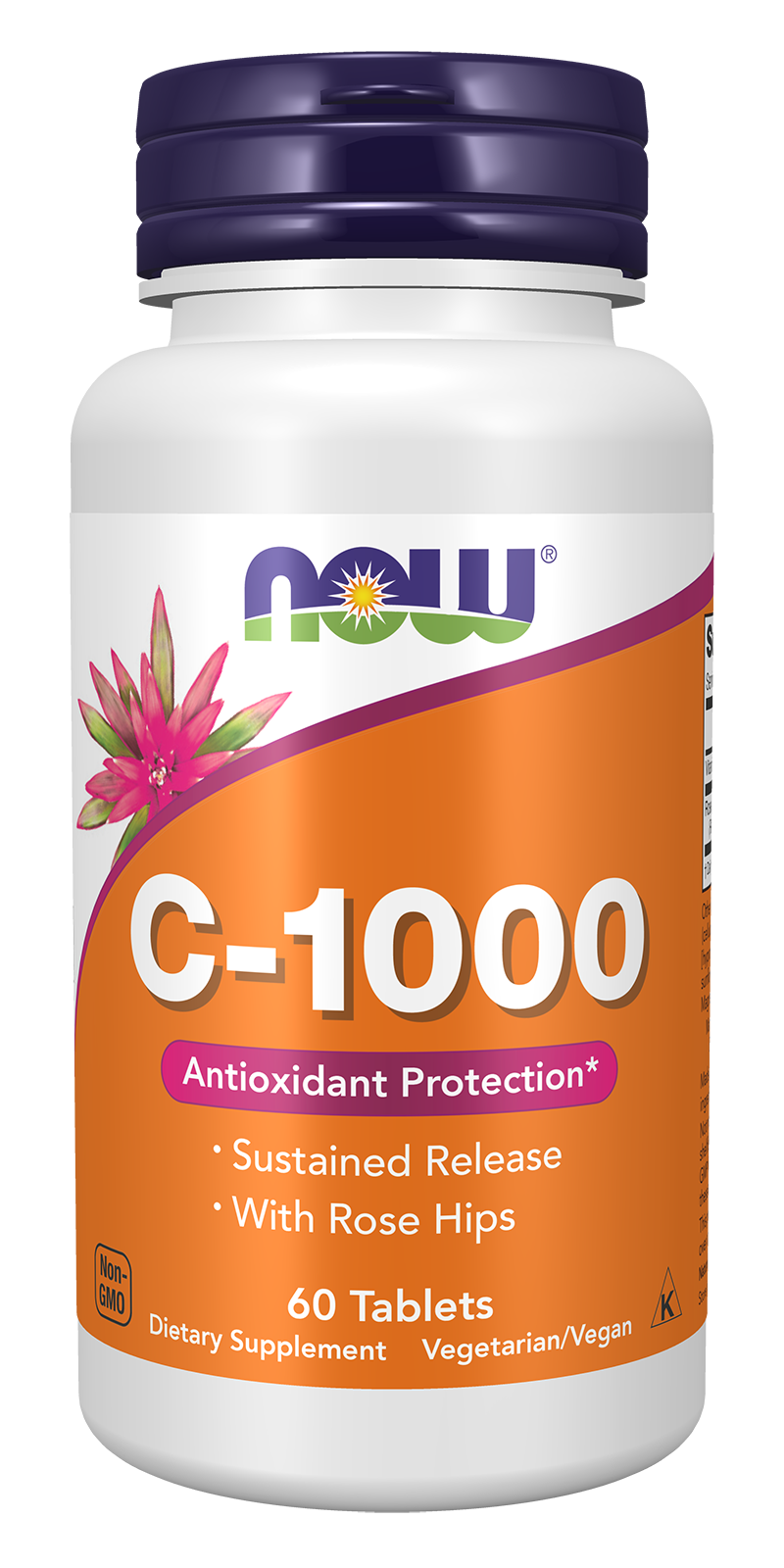 NOW Supplements, Vitamin C-1,000 with Rose Hips, Sustained Release, Antioxidant Protection*, 60 Tablets — product image