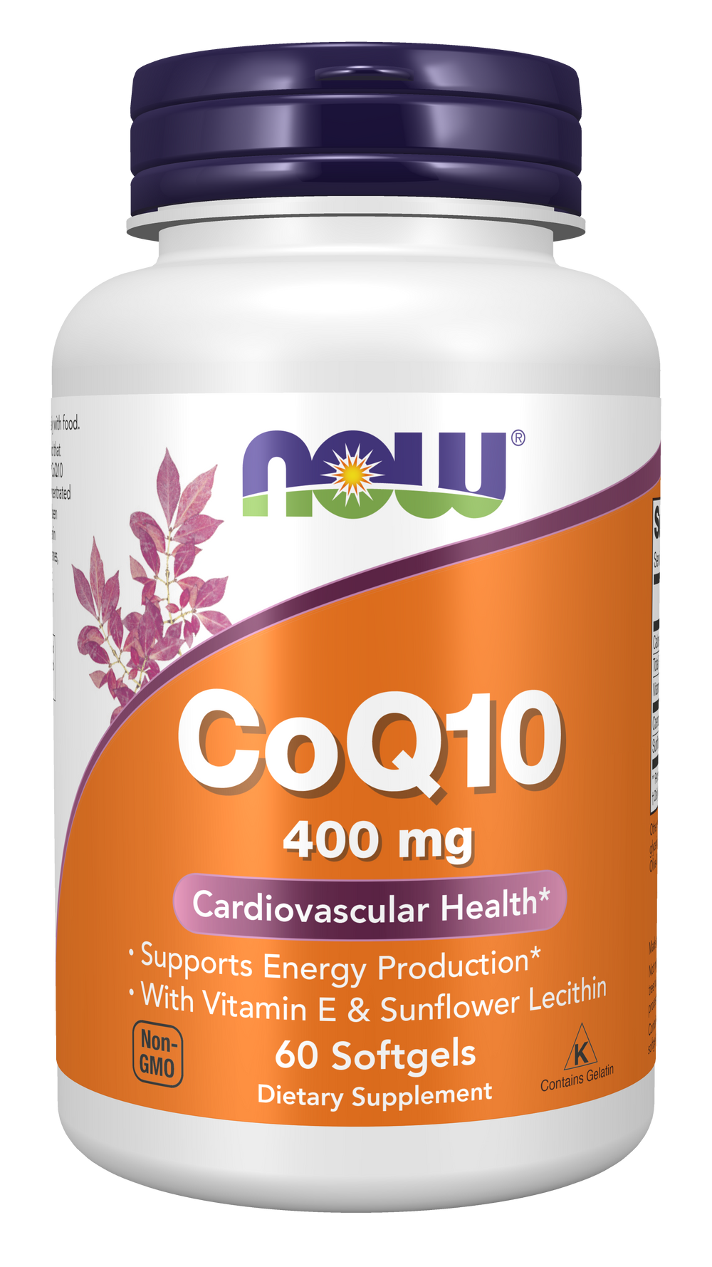 NOW Supplements, CoQ10 400 mg, Pharmaceutical Grade, 60 Softgels — product image