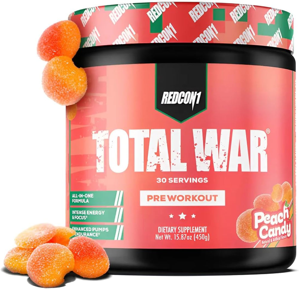 Redcon1 Total War Pre Workout - 30 Servings - Peach Candy product image