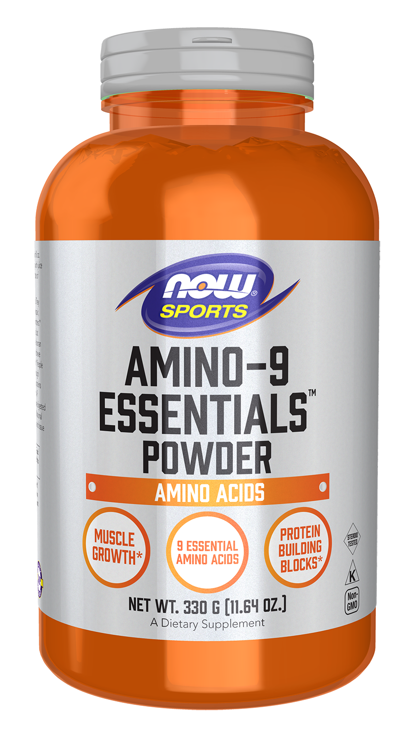NOW Sports, Amino-9 Essentials™ Powder, Essential Amino Acids, 330g — product image