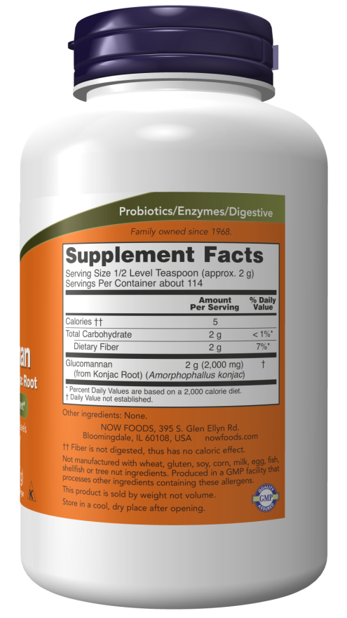 Now Foods Glucomannan Pure Powder 8 oz.