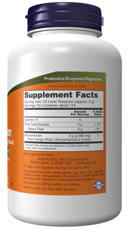 Now Foods Glucomannan Pure Powder 8 oz.
