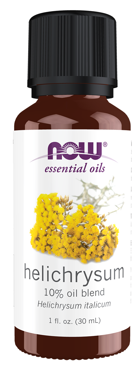 NOW Essential Oils, Helichrysum Oil Blend with Jojoba, 1 fl. oz — product image