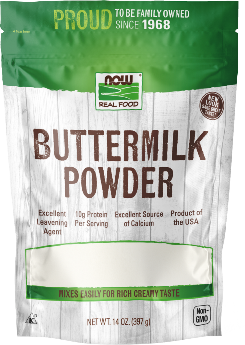 NOW Foods, Buttermilk Powder, Protein & Calcium, 14 oz — product image