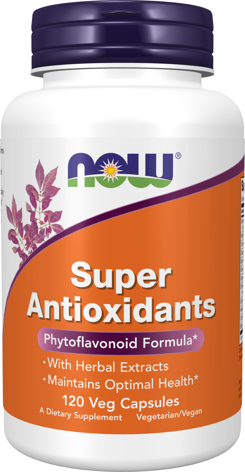 NOW Supplements, Super Antioxidants with Herbal Extracts and a Broad Spectrum of Flavonoids, 120 Veg Capsules — product image