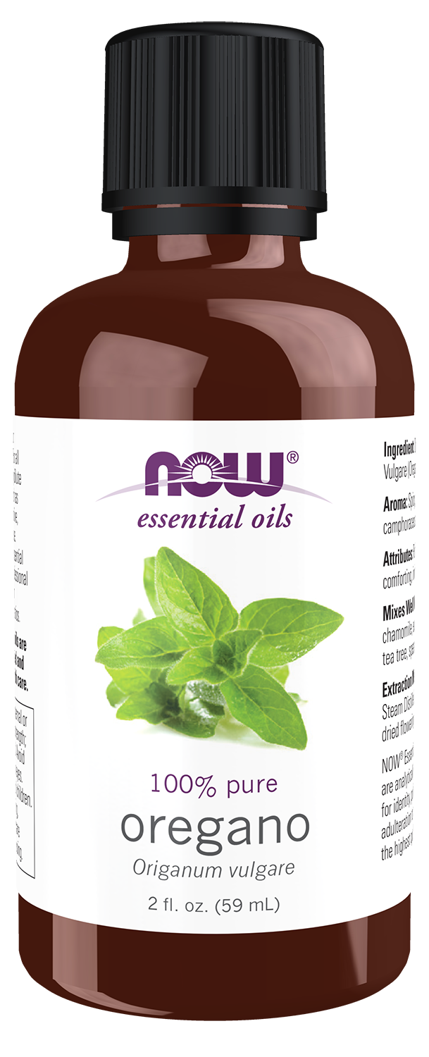 NOW Essential Oils, Oregano Oil, Steam Distilled, Undiluted, 2 fl. oz — product image