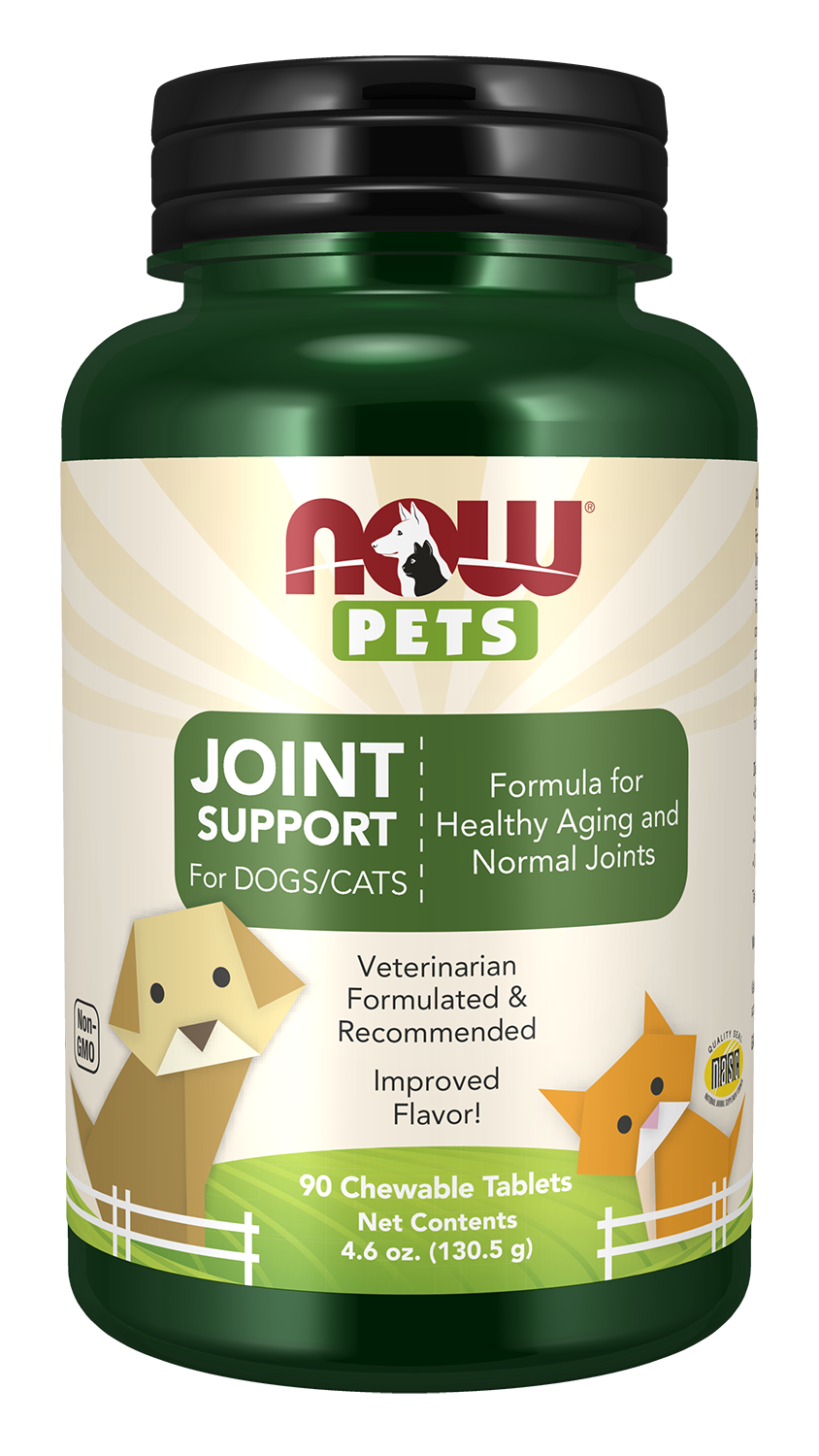 NOW Pet Health, Joint Support Supplement, Cats & Dogs, 90 Chewable Tablets — product image