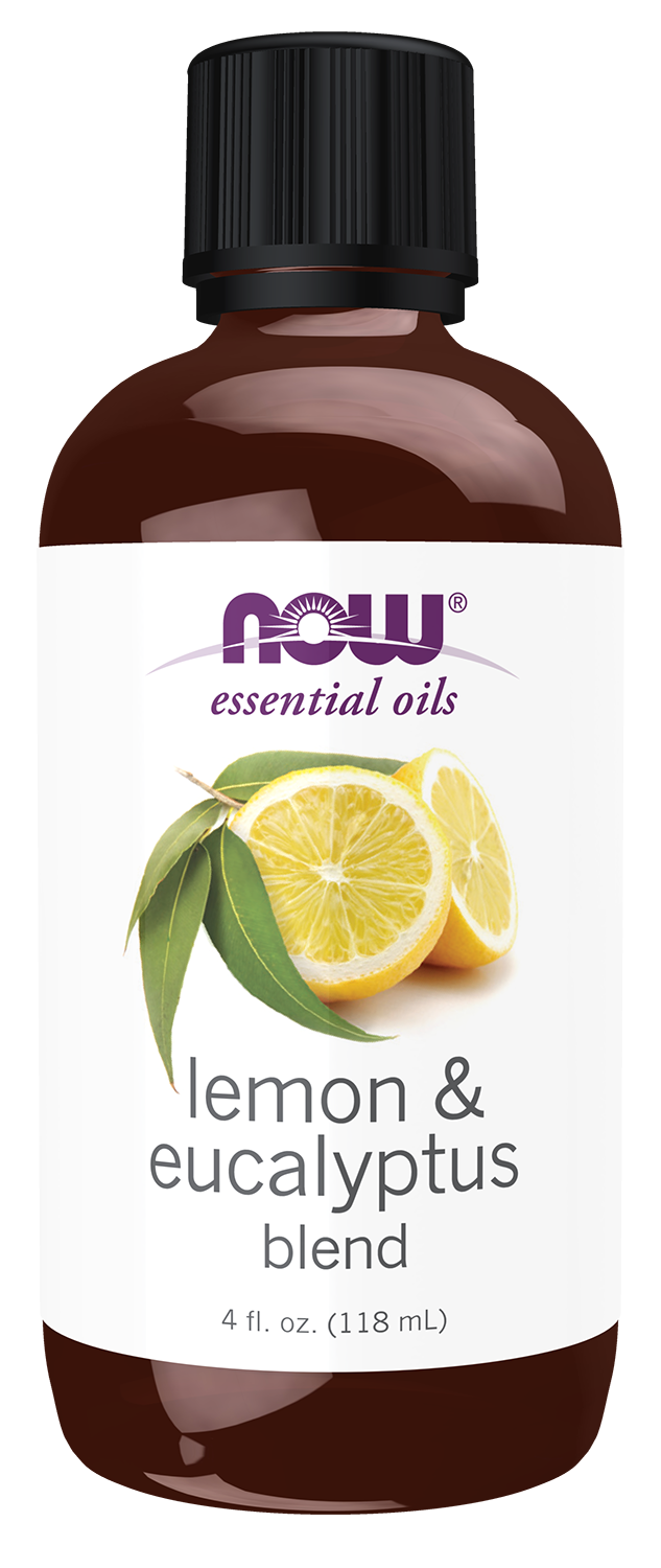 NOW Essential Oils, Invigorating Lemon & Eucalyptus Oil Blend, 4 fl. oz — product image
