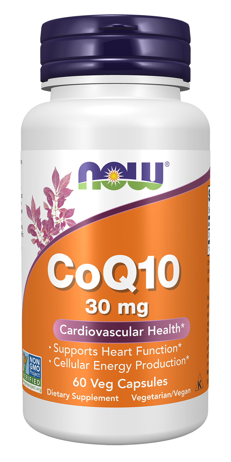 NOW Supplements, CoQ10 30 mg, Pharmaceutical Grade, 60 Veg Caps — product image