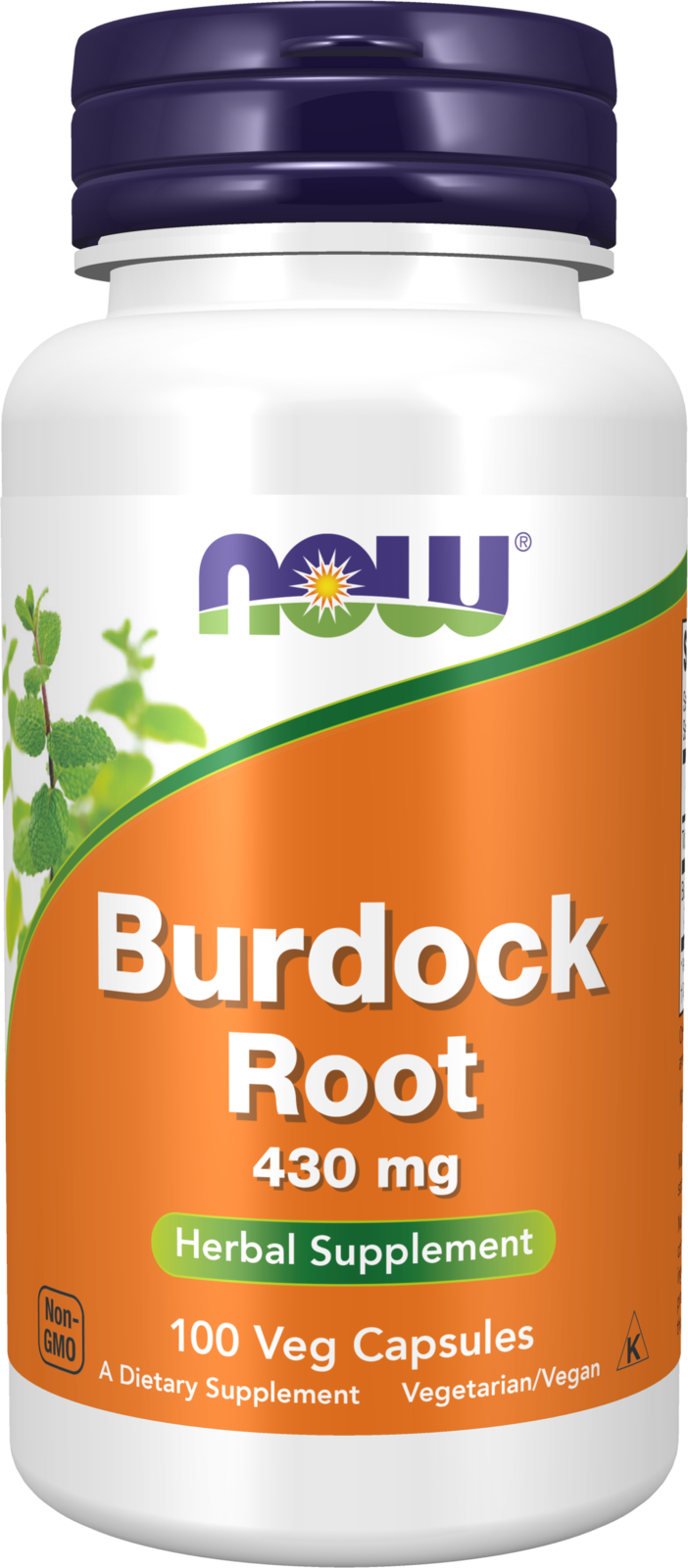 NOW Supplements, Burdock Root 430 mg, Herbal Supplement, 100 Veg Caps — product image