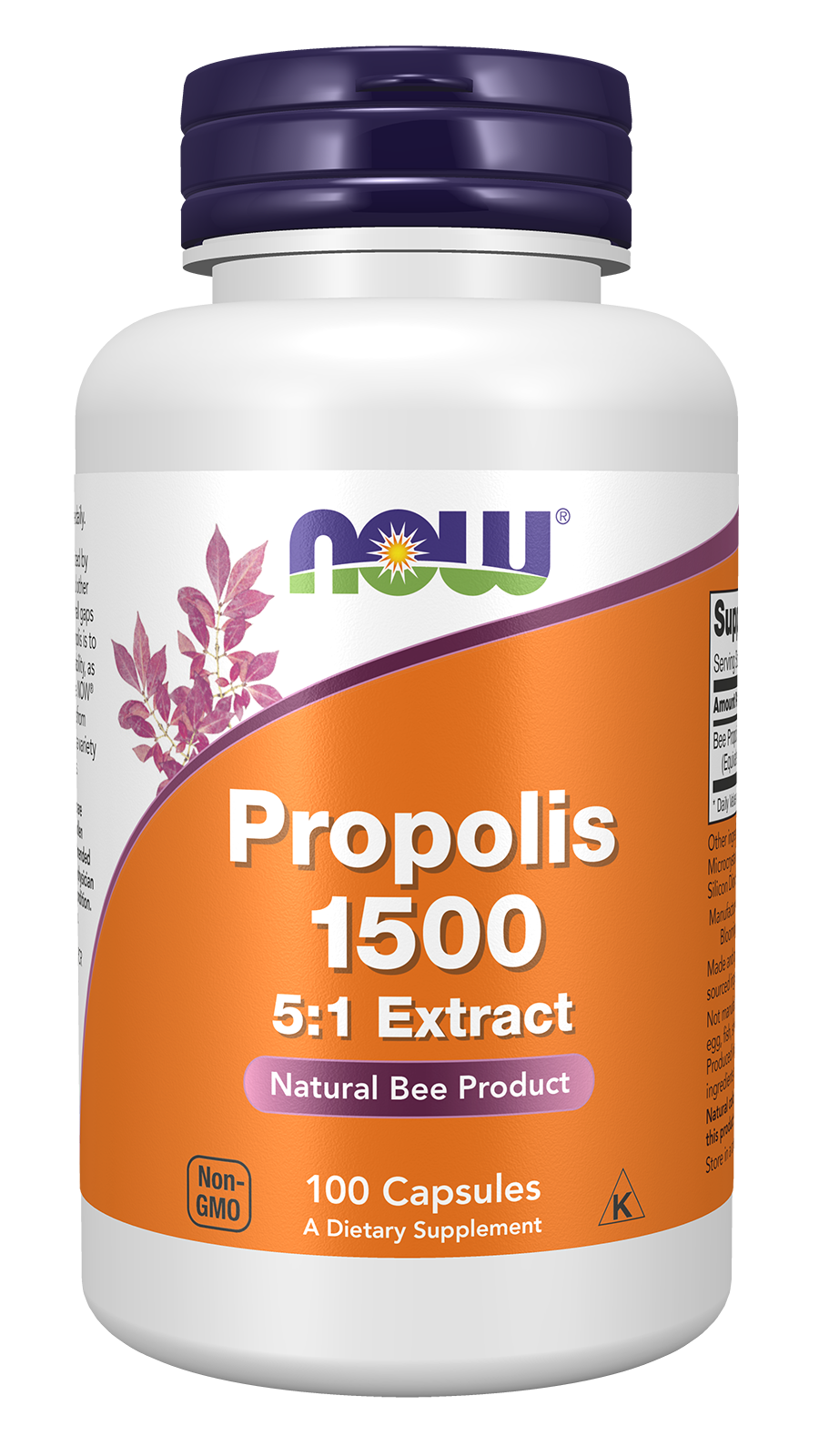 NOW Supplements, Propolis 1,500 mg, 100 Veg Capsules — product image