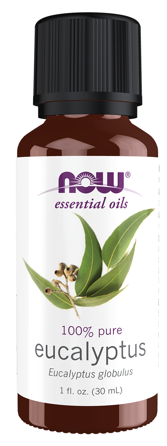 NOW Essential Oils, Eucalyptus Oil, Undiluted, Steam Distilled, 1 fl. oz — product image