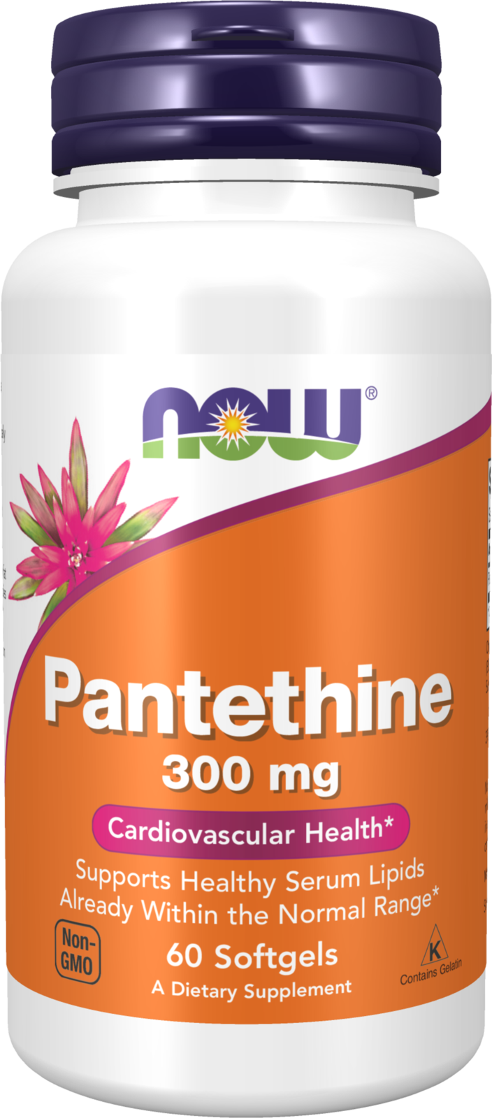 NOW Supplements, Pantethine 300 mg, Cardiovascular Health*, 60 Softgels — product image