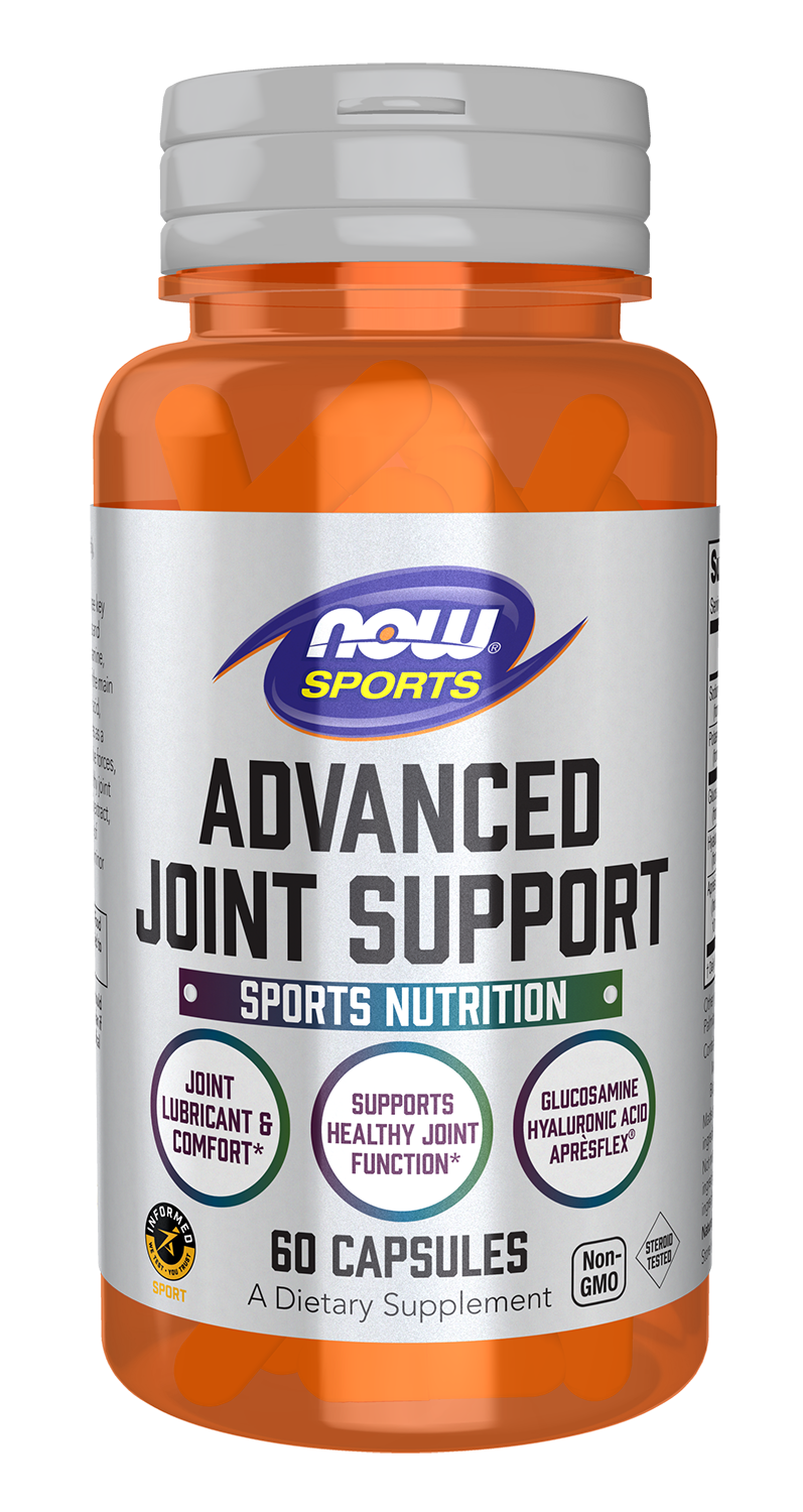 NOW Sports, Advanced Joint Support, Glucosamine, Hyaluronic Acid, 60 Caps — product image