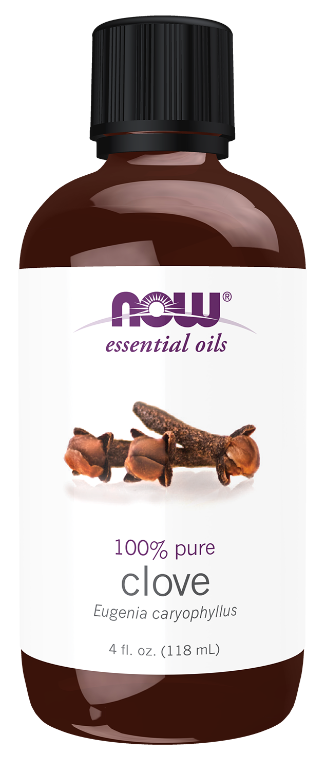 NOW Essential Oils, Clove Oil, Undiluted, Steam Distilled, 4 fl. oz — product image