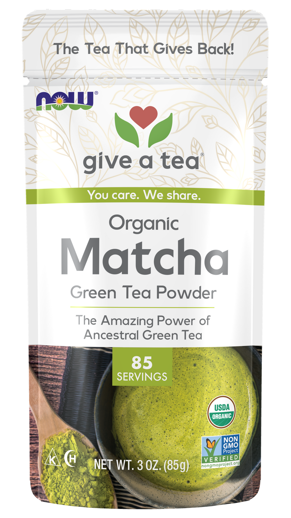 NOW Foods, Certified Organic Matcha Green Tea Powder, 3 oz — product image