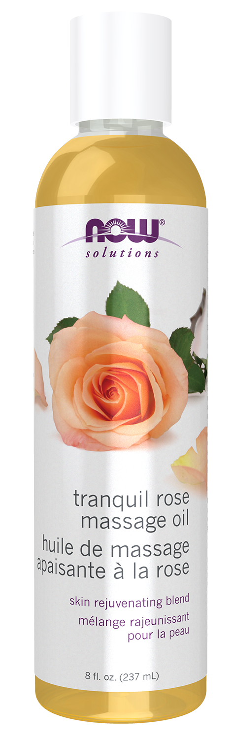 NOW Solutions, Tranquil Rose Massage Oil, Body Moisturizer, 8 fl. oz — product image