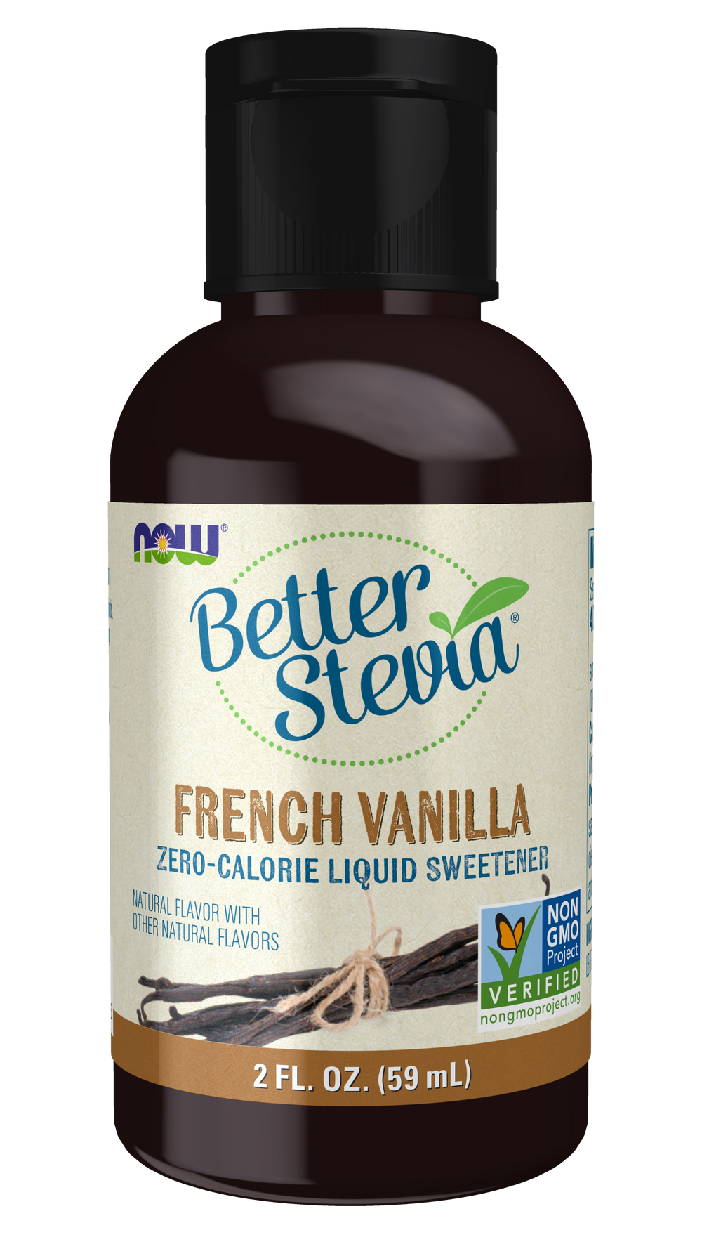 NOW BetterStevia® French Vanilla Zero-Calorie Liquid Sweetener, 2 fl. oz. — product image