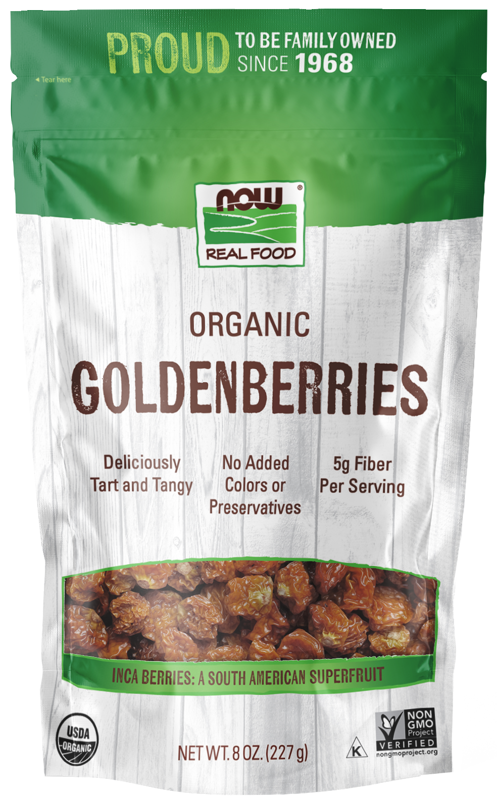 NOW Foods, Organic GoldenBerries, South American Superfruit, 8 oz — product image