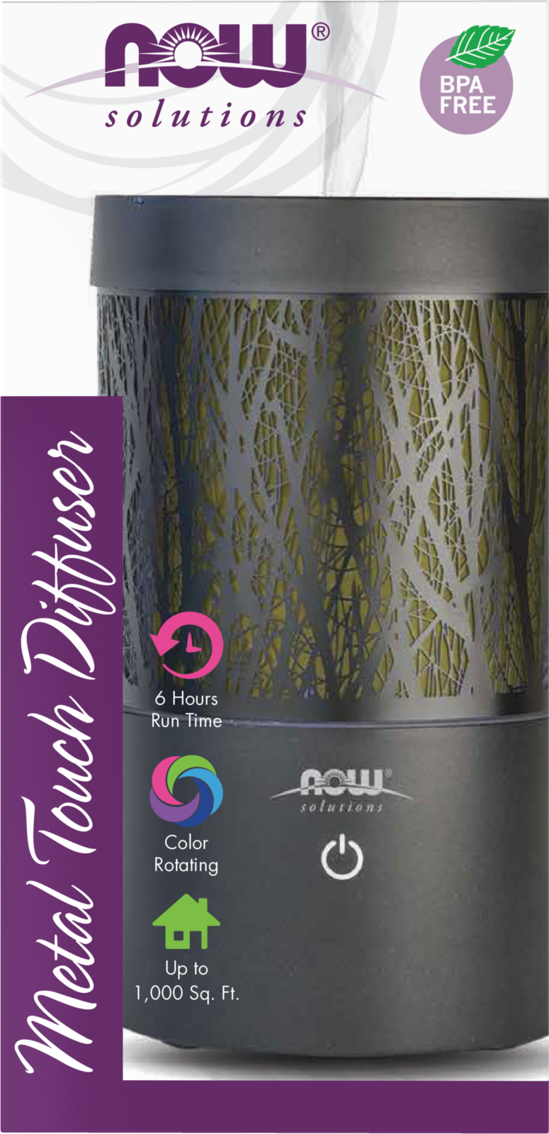 NOW Solutions, Metal Touch Ultrasonic Aromatherapy Oil Diffuser — product image