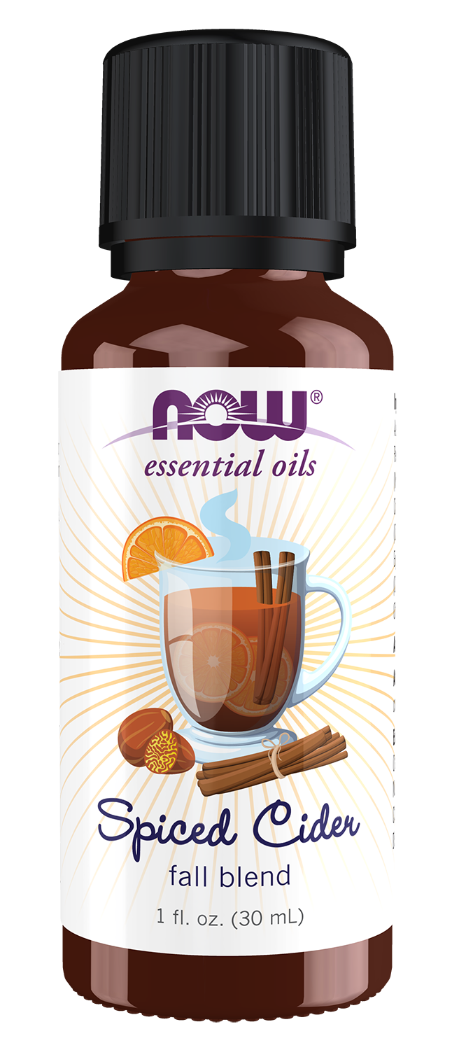 NOW Essential Oils, Spiced Cider Oil Blend, Citrus Spice Scent, 1 fl. oz — product image