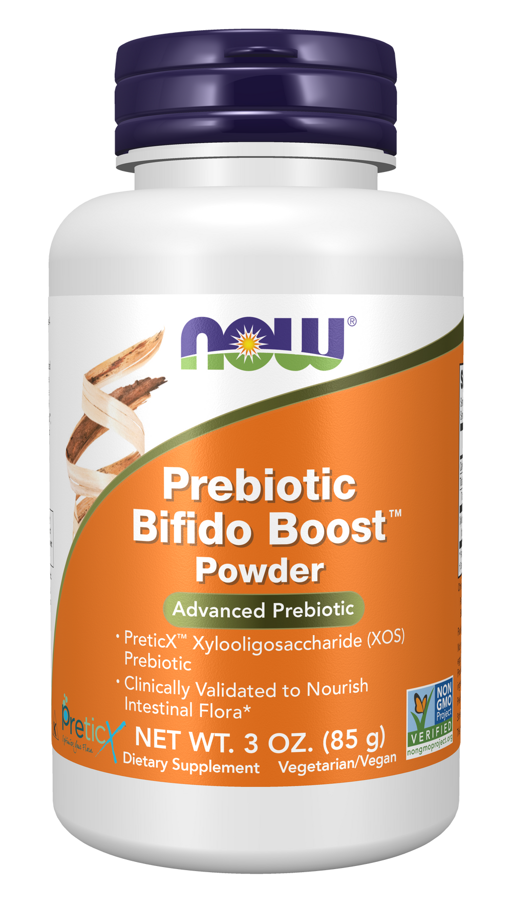 NOW Supplements, Prebiotic Bifido Boost with Prebiotic, Powder, 3-oz — product image