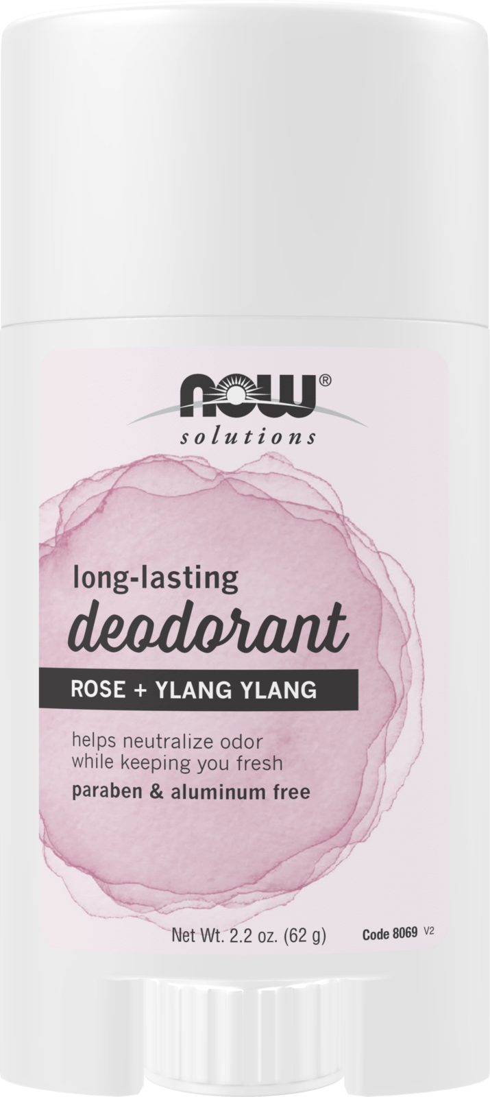 NOW Solutions, Long-Lasting Deodorant Stick, Rose Ylang Ylang, 2.2 oz — product image