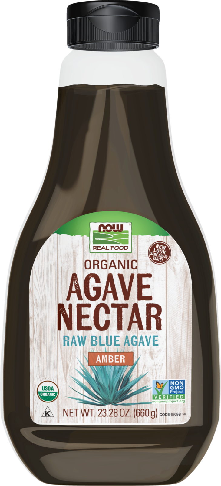 NOW Foods, Certified Organic Amber Agave Nectar, Blue Agave, 23.28 fl. oz — product image