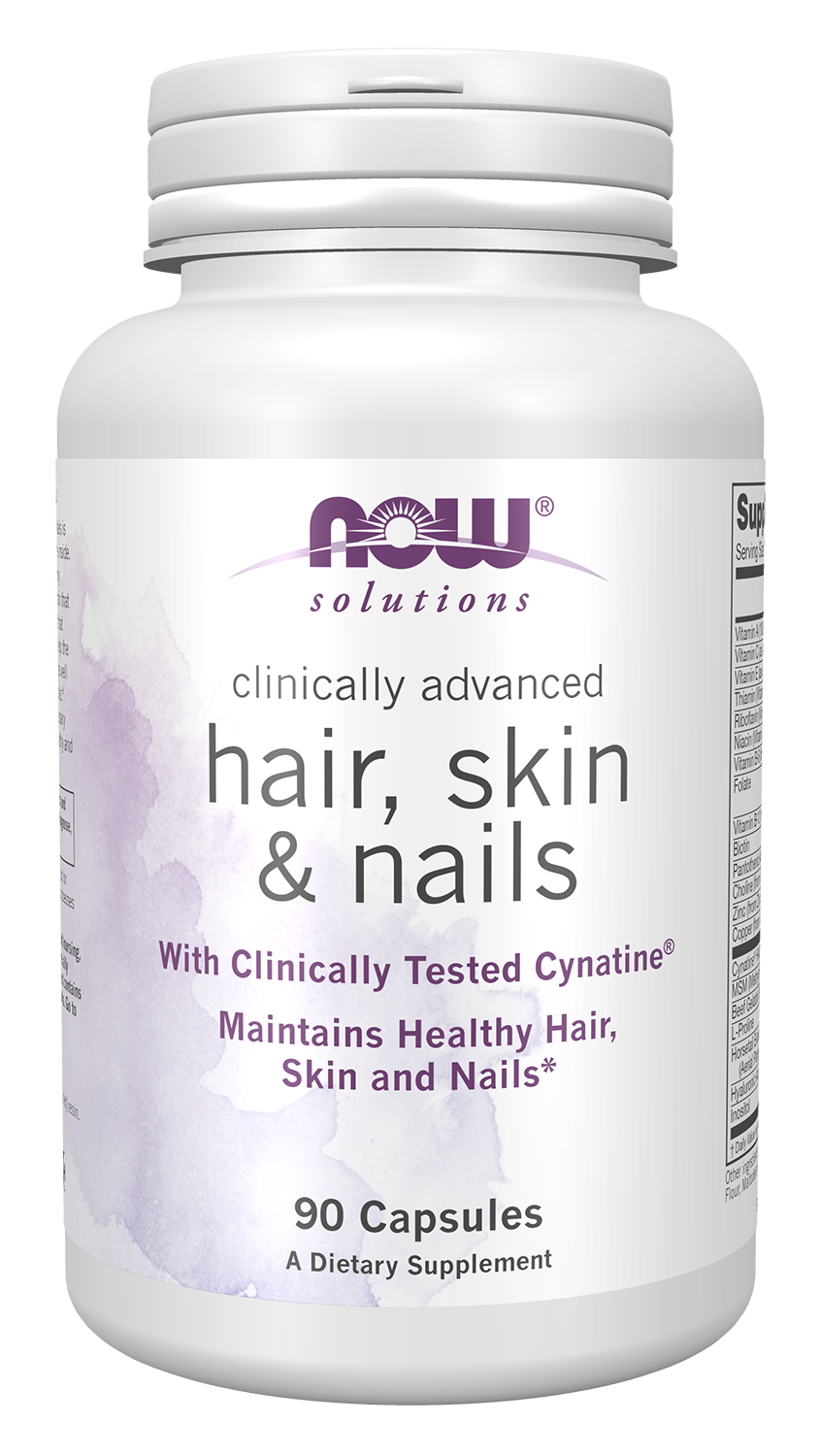 NOW Solutions, Hair, Skin and Nails, Clinically Advanced, 90 Caps — product image