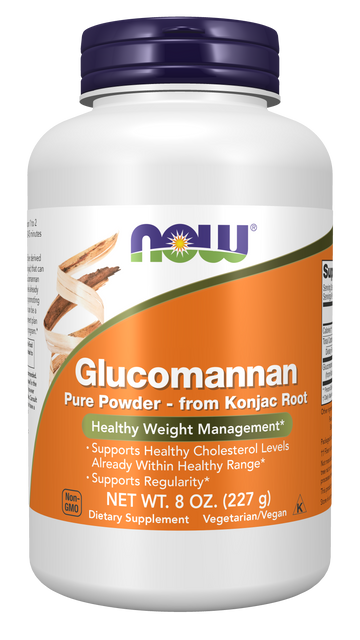 NOW Supplements, Glucomannan Powder, Supports Regularity*, 8 oz