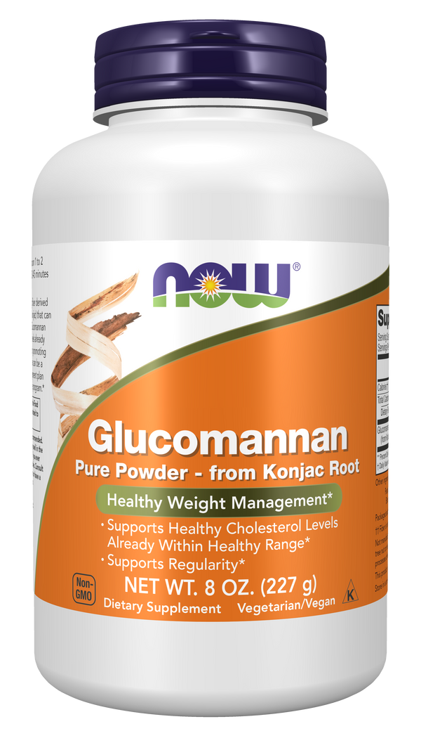 NOW Supplements, Glucomannan Powder, Supports Regularity*, 8 oz — product image
