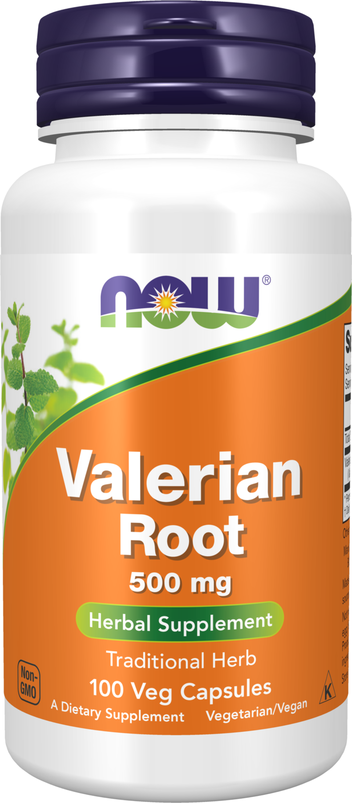 NOW Supplements, Valerian Root (Valeriana officinalis) 500 mg, 100 Veg Caps — product image