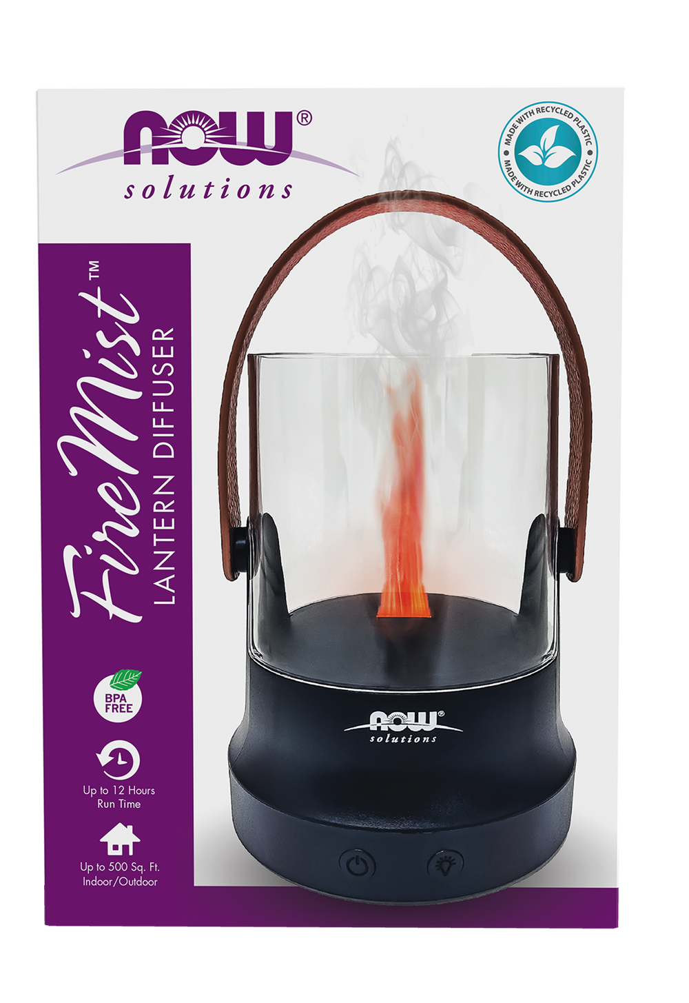 NOW Solutions, FireMist Lantern, Rechargeable USB Ultrasonic Oil Diffuser — product image