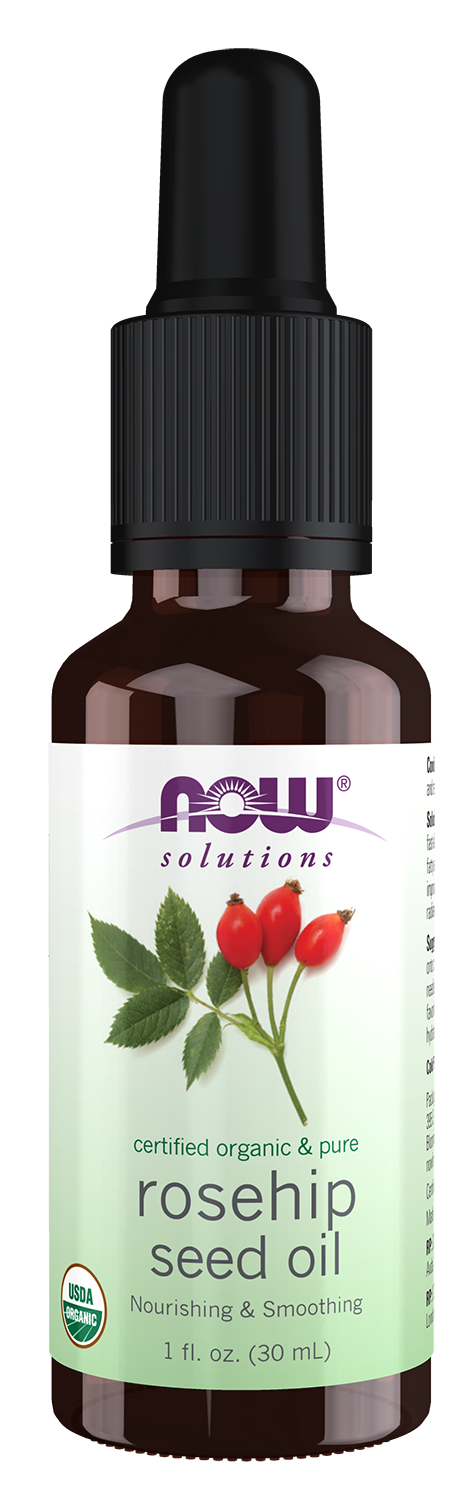 NOW Solutions, Organic Rose Hip Seed Oil, Expeller Pressed, 1 fl. oz — product image