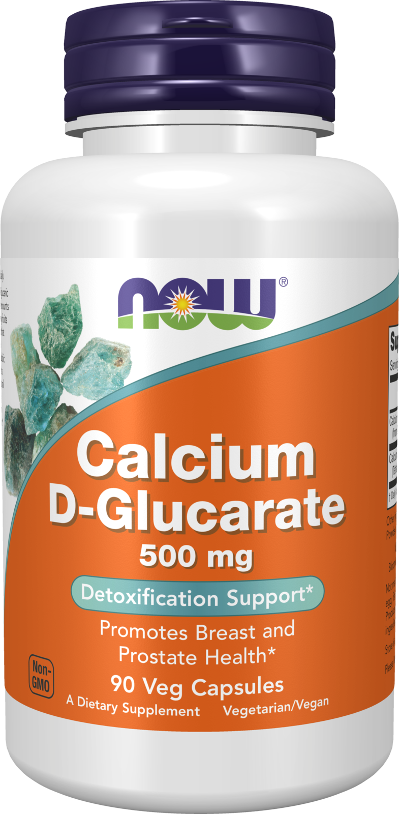 NOW Supplements, Calcium D-Glucarate 500 mg, Detox Support*, 90 Veg Caps — product image