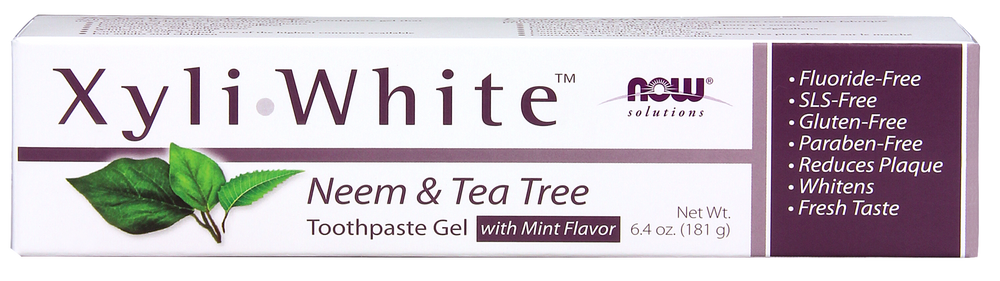 NOW Solutions, Xyliwhite™ Toothpaste Gel, Neem and Tea Tree, 6.4 oz — product image
