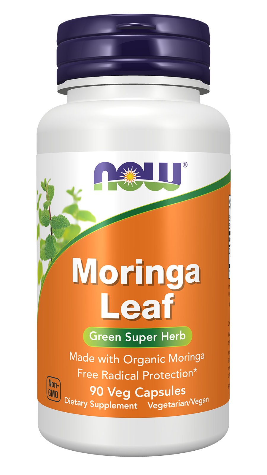 NOW Supplements, Moringa Leaf, Free Radical Protection*, 90 Veg Caps — product image
