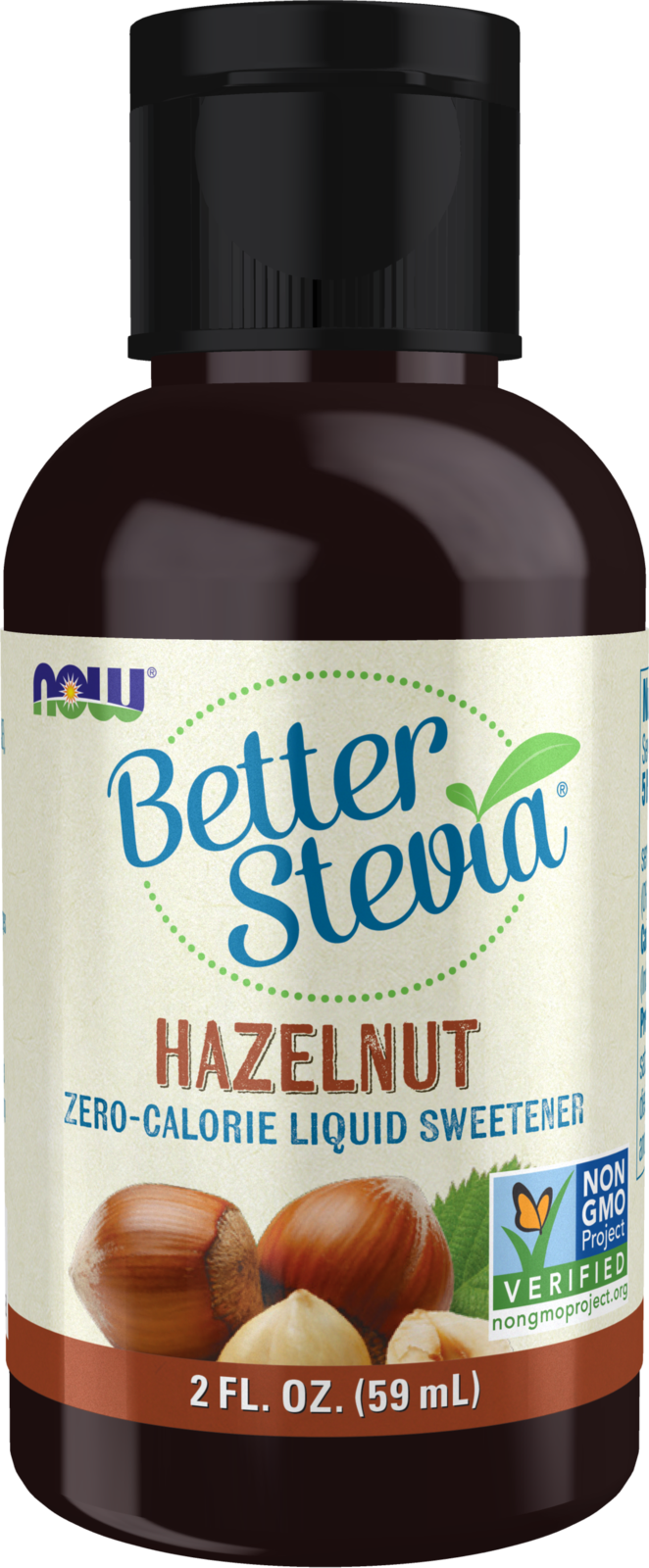NOW  BetterStevia® Hazelnut Zero-Calorie Liquid Sweetener, 2 fl. oz. — product image