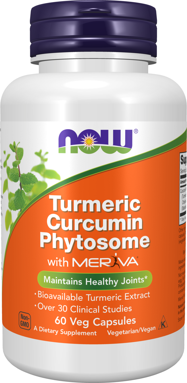 NOW Supplements, Curcumin Phytosome, Bio-Enhanced Turmeric Ext, 60 Veg Caps — product image