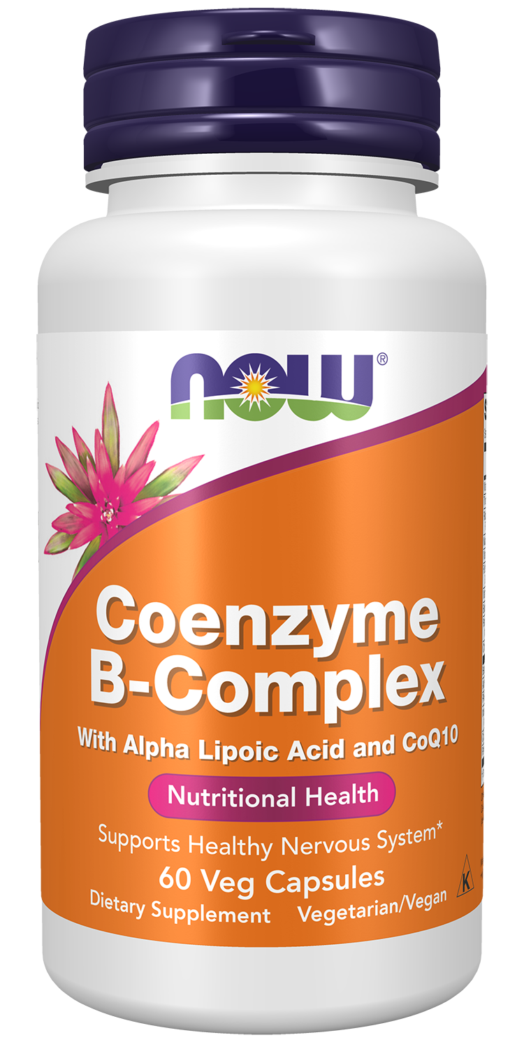 NOW Supplements, Co-Enzyme B Complex with ALA and CoQ10, 60 Veg Caps — product image
