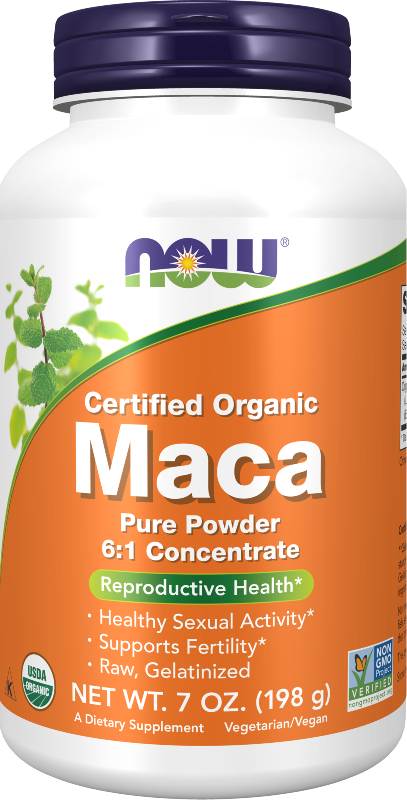 NOW Supplements, Organic Maca (Lepidium meyenii) Pure Powder, Reproductive Health*, 7-Ounce — product image