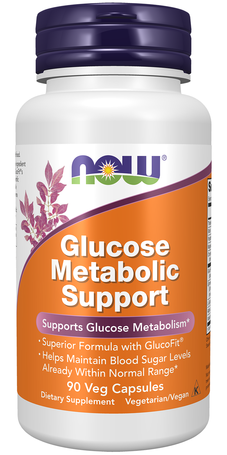 NOW Supplements, Glucose Metabolic Support, with GlucoFit®, 90 Capsules — product image