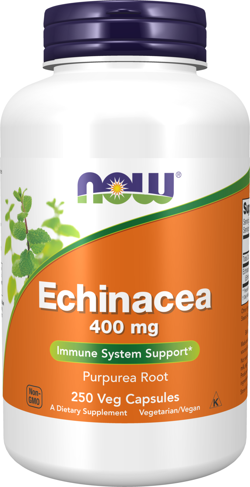 NOW Supplements, Echinacea 400 mg, Immune System Support*, 250 Veg Caps — product image